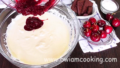Baked Chocolate Cherry Cheesecake - VIDEO RECIPE